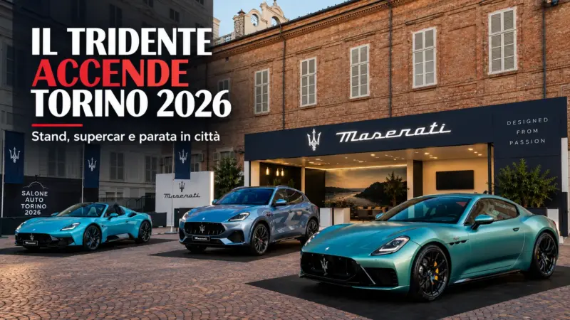 Il Tridente accende il Salone Auto Torino 2026: stand, supercar e parata in città