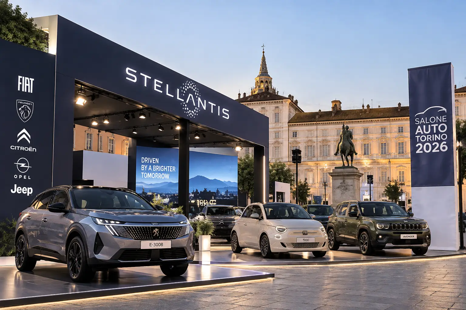 Stellantis al Salone Auto Torino 2026: debutti pubblici e la gamma elettrificata in Piazza Castello